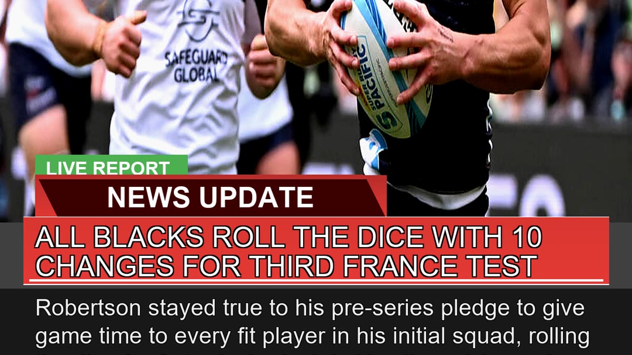 All Blacks Roll the Dice with Changes for Third