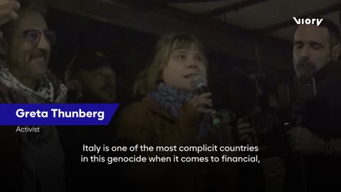 UN's Albanese, Thunberg call on Italy to halt arms sales during Rome Palestine solidarity rally