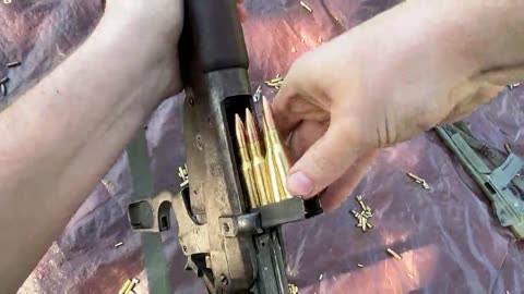 Russian Winchester 1895 POV firing