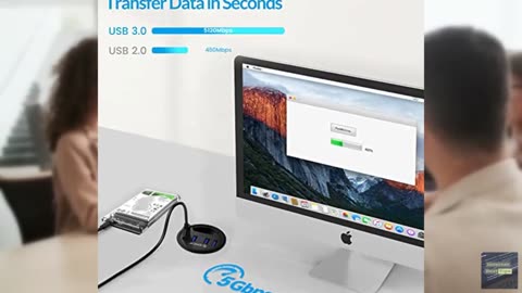ORICO Desk Grommet, 4 Port USB 3.0 Hub, 5Gbps Data Transmission with 4.9ft Cord