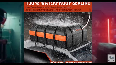 Car Rooftop Cargo Carrier Bag, 15 Cubic Feet Waterproof Heavy Duty 840D Car Roof