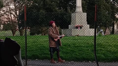 An angel came before she died and sung to us