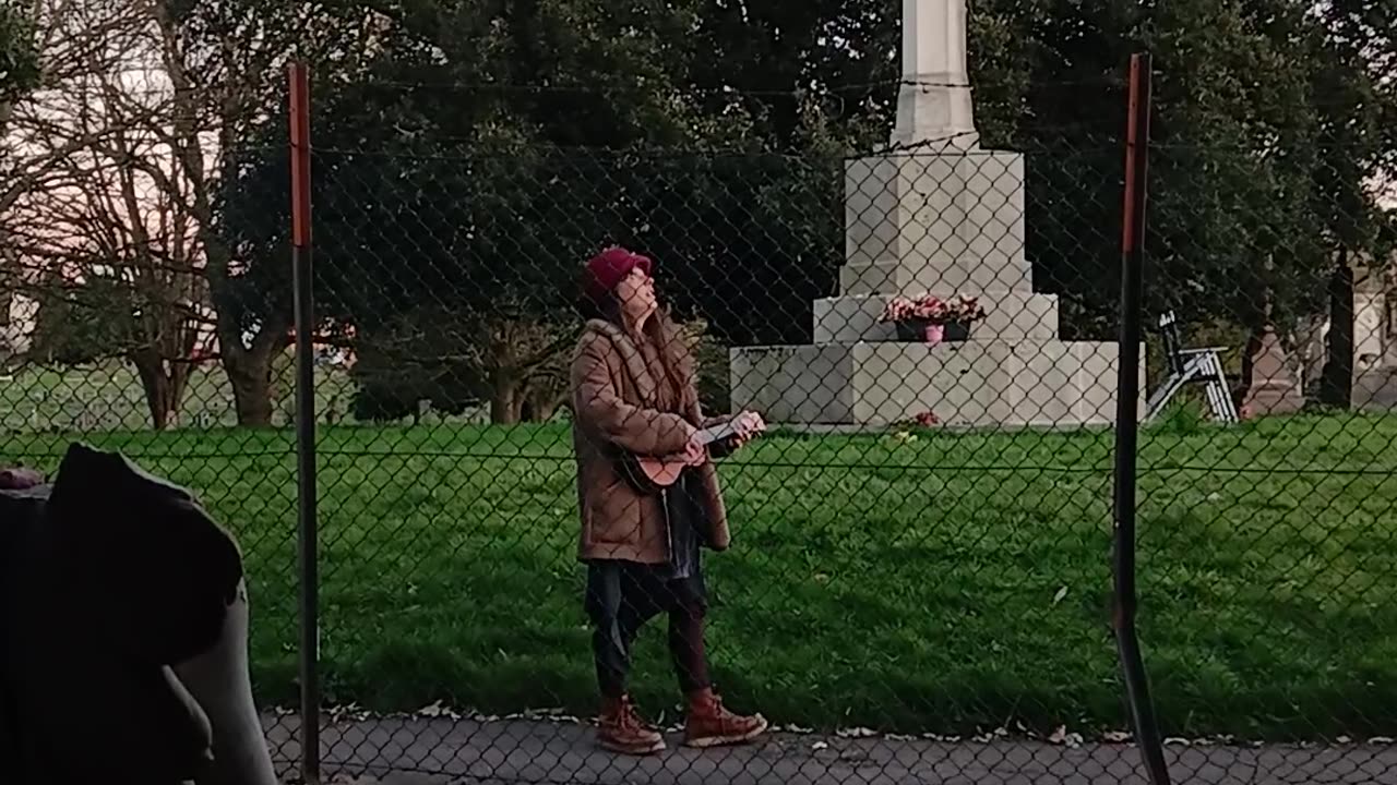 An angel came before she died and sung to us