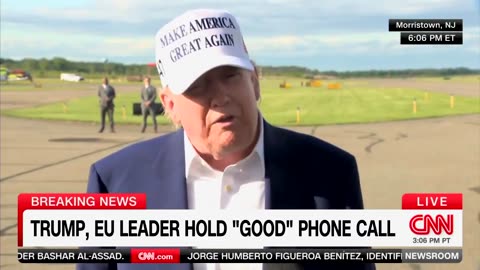 BREAKING: Trump relays his phone call with President of EU over tariffs