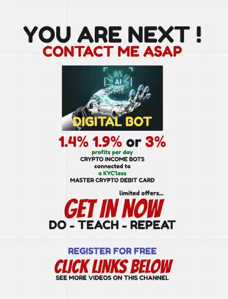 DIGITAL BOT - AI CRYPTO INCOME + CRYPTO DEBIT CARD SUPER LIFE- STYLE - TOP TEAM ROB BUSER