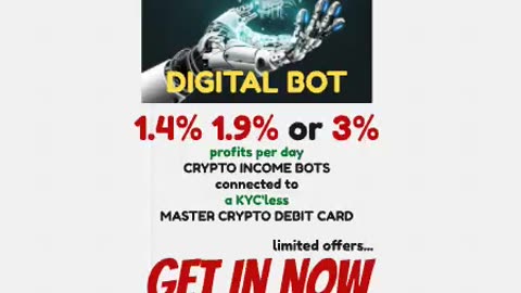 DIGITAL BOT - AI CRYPTO INCOME + CRYPTO DEBIT CARD SUPER LIFE- STYLE - TOP TEAM ROB BUSER