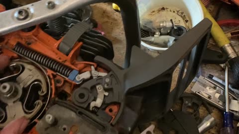 Husqvarna 570 chain brake, new handle