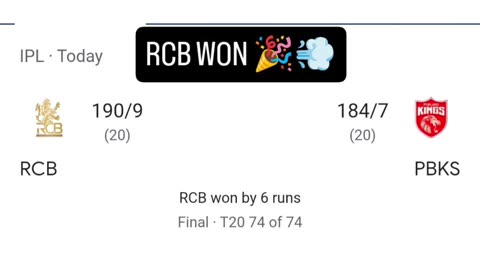 RCB WON 🎉❤ like and subscribe for win RCB #exd_broly #viratkohli #cricket #rcb #win #shorts