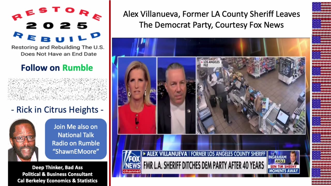 Former Los Angeles County Sheriff Leaves the Democrat Party-Courtesy Fox News
