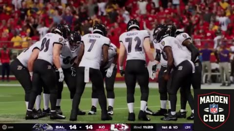 NFL Madden Game: Ravens vs Chiefs – Great Block Highlight