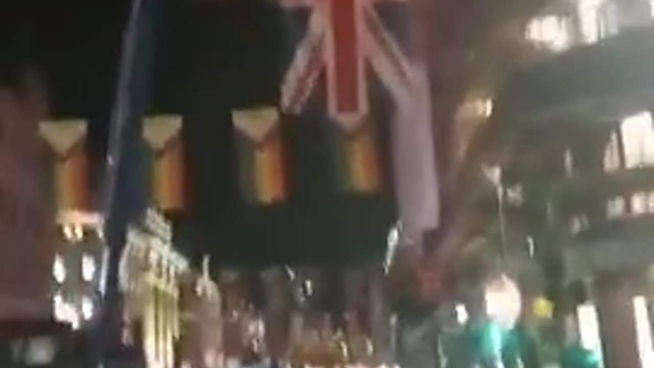 Conquered British flags thrown on the ground replaced with sinful LGBTQIA2-S pride flags
