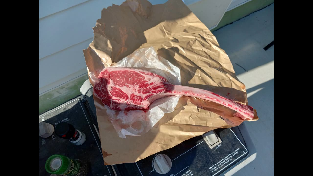 Grilling a Tomahawk Steak