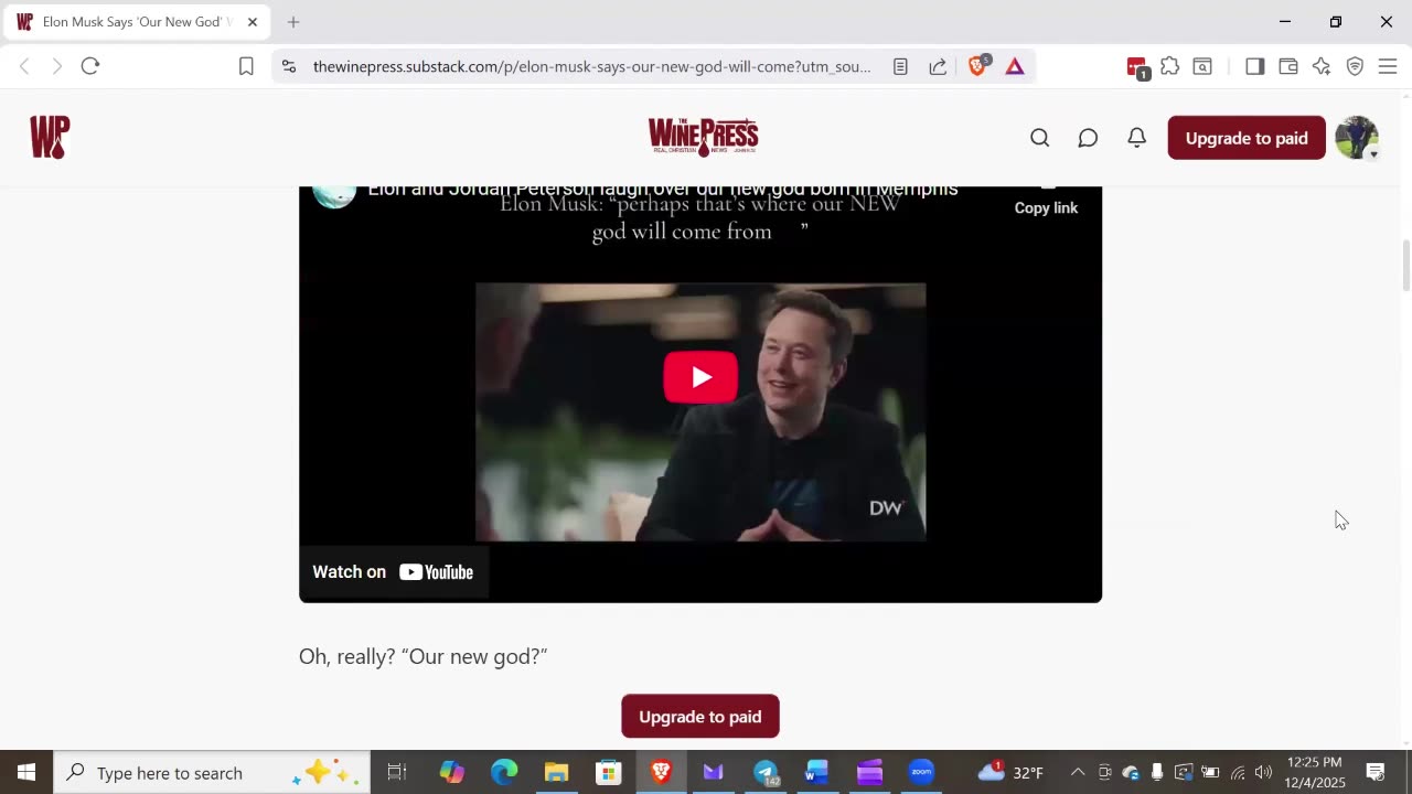 Elon Musk says our New god will come from Memphis TN