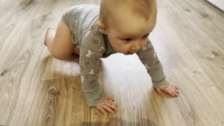 Baby Kayla Crawling On The Kitchen Floor & Talking To Daddy 💕 | Family Vlog