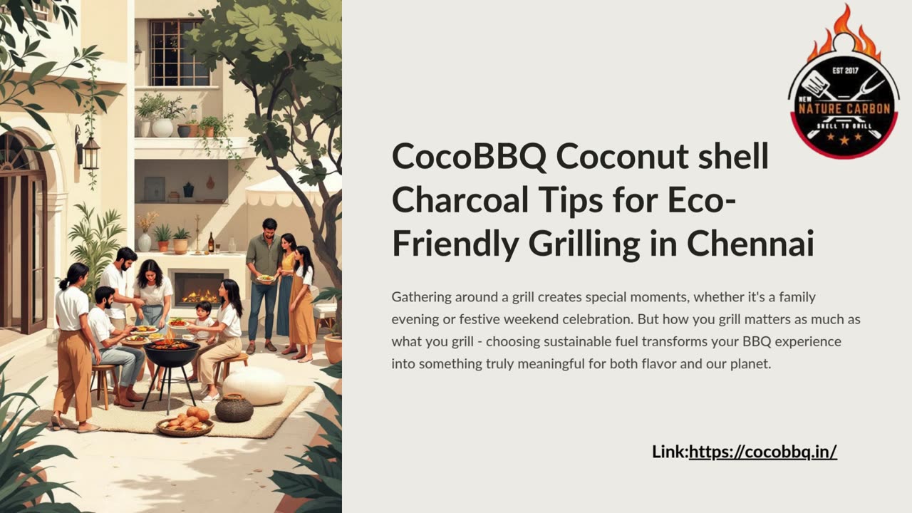 CocoBBQ Coconut shell Charcoal Tips for Eco-Friendly Grilling in Chennai