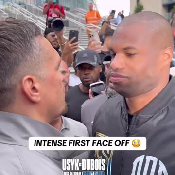 Daniel Dubois & Oleksandr Usyk have had their first fight week face off!