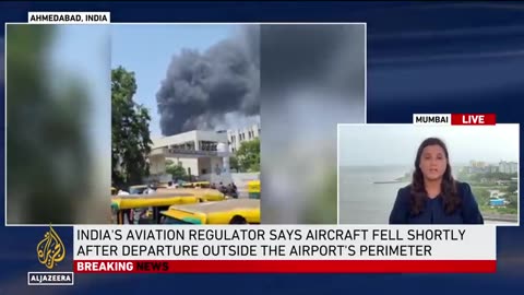 Air India plane crashes shortly after take off in Ahmedabad 13-06-2025
