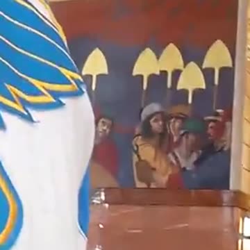 Bank of America Freemason Murals similar to denver depicting a virus chaos dead people agenda 2030