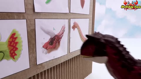 Indoraptor Run Fast to Avoid T-Rex Attack at Jungle