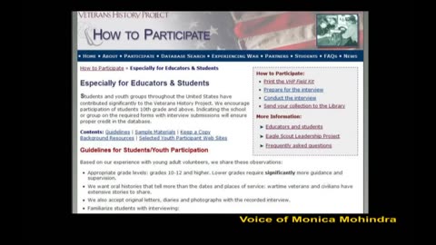 Teaching & the Veterans History Project