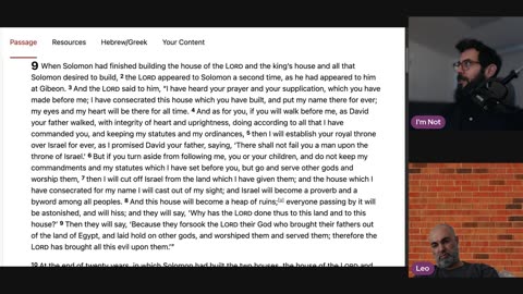 Watching video on the Sign of the Cross - Commenting on the Disobedience/Destruction of the Temple