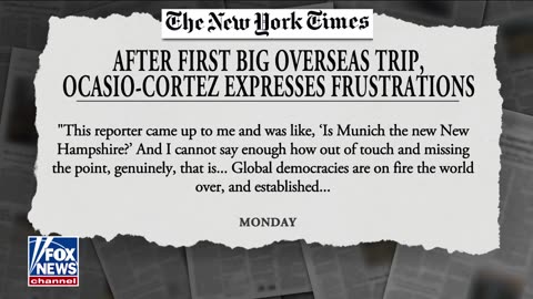 AOC stumbles through answers at Munich conference