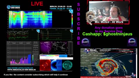 Aug 20- 2025: Weather Watch -Hurricane Erin-Live Data Schumann Resonance