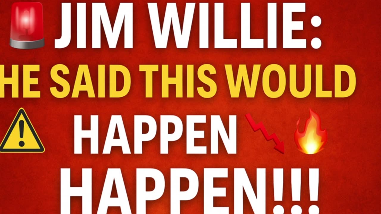 🚨 Jim Willie: “He Said This Would HAPPEN!!!” ⚠️