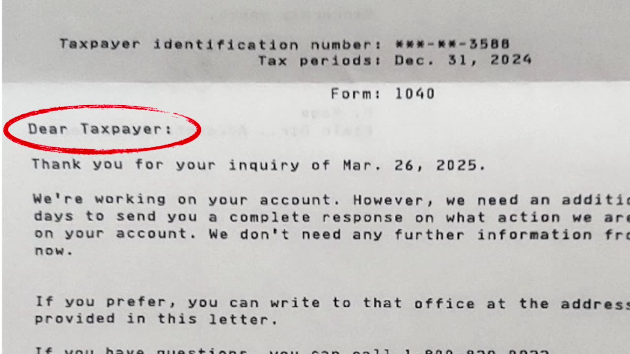 Correspondence From the IRS