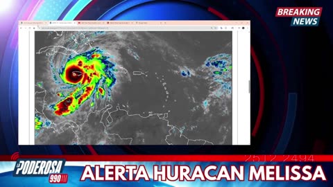 🌪 Huracán Melissa EN VIVO:Categoría 5! Se dirige con fuerza hacia Jamaica, Cuba y Haití.