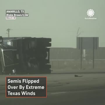Extreme Texas Winds Flip Semis on I-40 🚛 83 mph Gusts