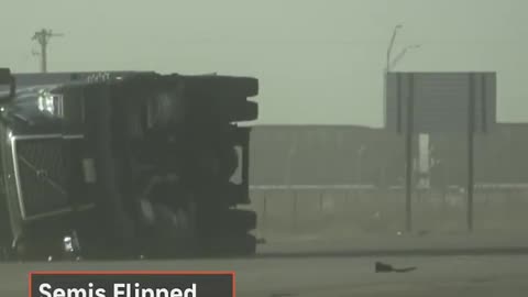 Extreme Texas Winds Flip Semis on I-40 🚛 83 mph Gusts