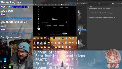 Broken Streak Broken Dreams | Beta Reading + REACTS + Commentary + Writing: Living Weapons | Drawing: Perspective | Stoner Girl Evolution