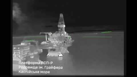 Ukrainian Long-Range Strike Drones Slam into Drilling Platform in Caspian Sea
