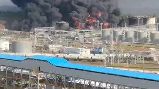 Novoshakhtinsk Oil Refinery has been burning for 3 days now!