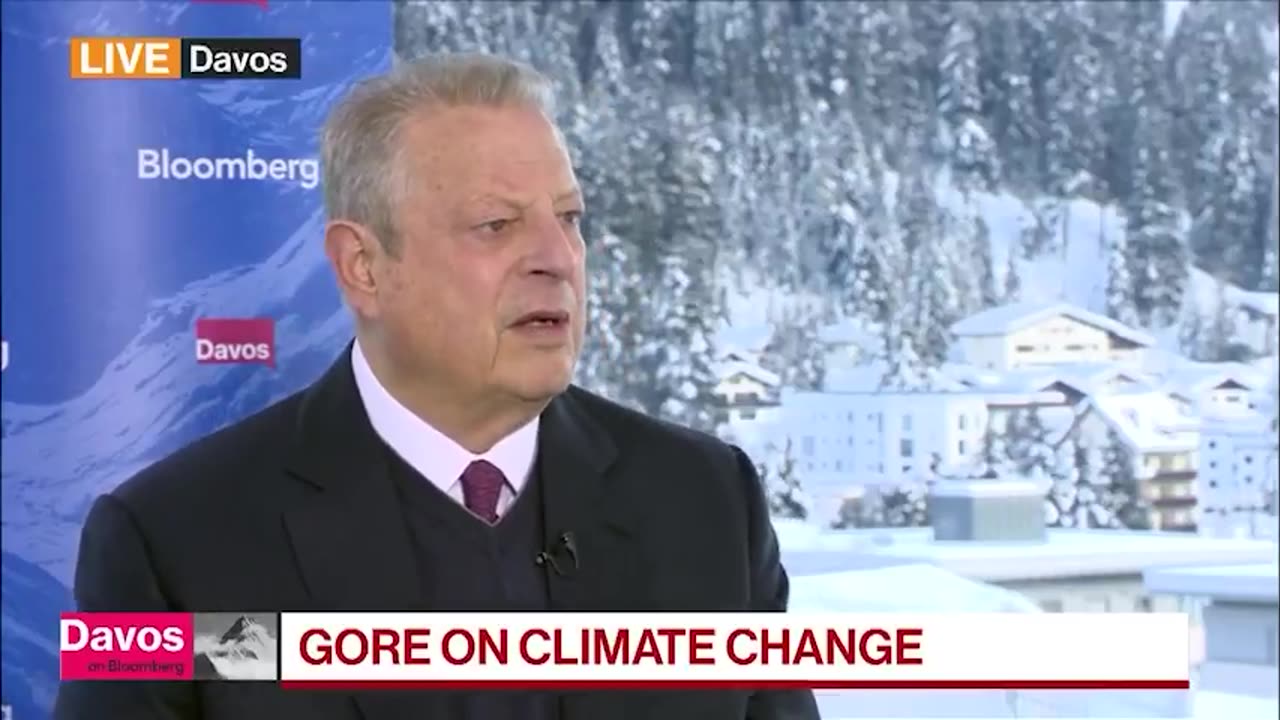 Al Gore, speaking from Davos: Once we get to Net Zero, "the temperatures will stop going up