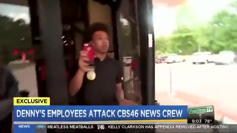 CBS Catches (Black Dennys Employee Attack News Crew On Live TV 🎥)