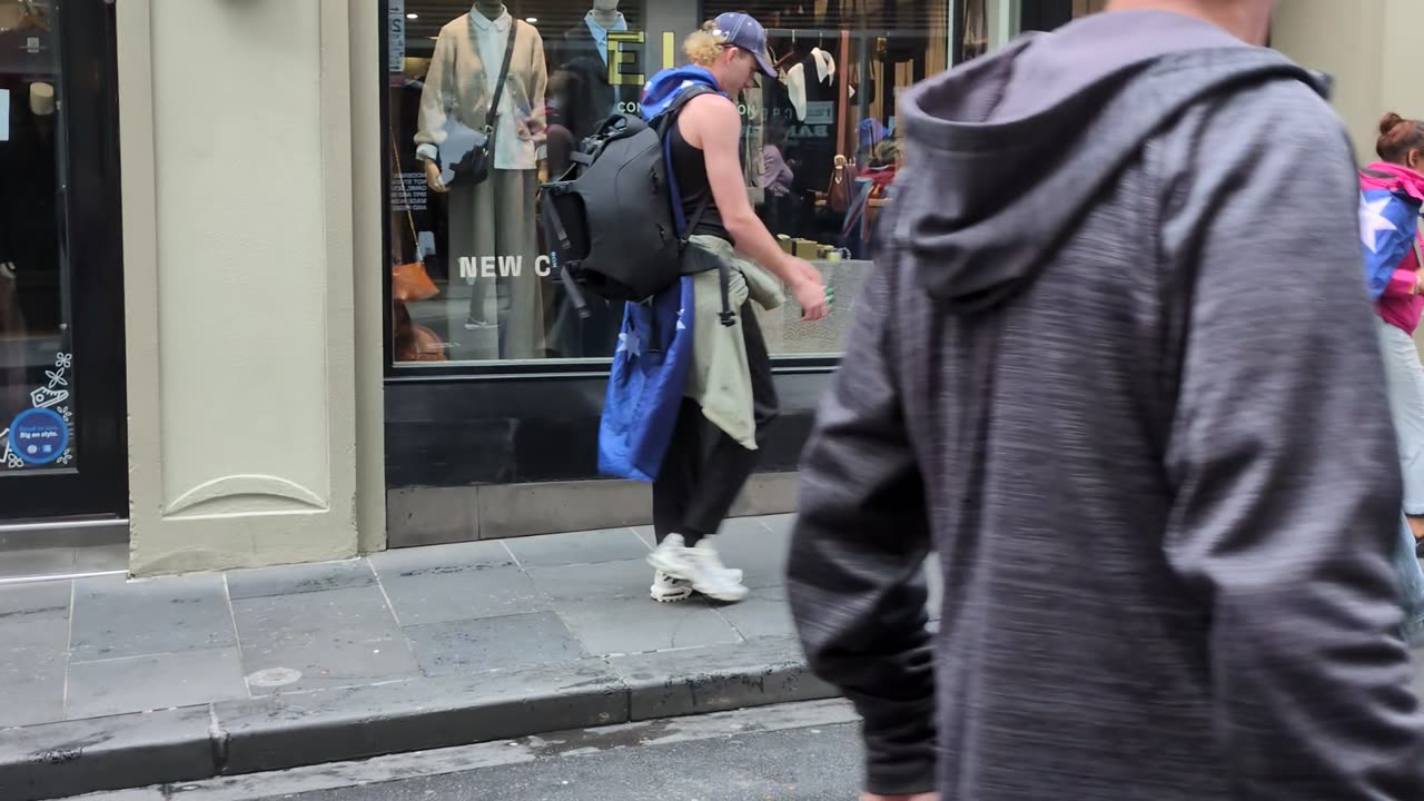 Protester defecates at Australian March