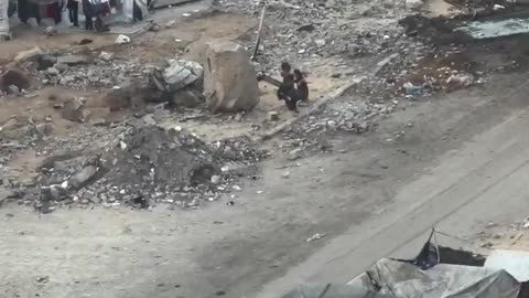 Amid rubble and destruction in Gaza, children play under the shadow of drones and gunfire
