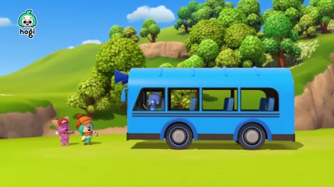 Wheels on the Green Bus with Hogi! _ Compilation _ Sing Along _ Pinkfong _ Hogi