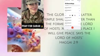 11-27-25 Per TIME STAMP, @ 3:34 PM on THANKSGIVING, the LORD showed us SARAH BECKSTROM went HOME.