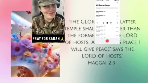 11-27-25 Per TIME STAMP, @ 3:34 PM on THANKSGIVING, the LORD showed us SARAH BECKSTROM went HOME.