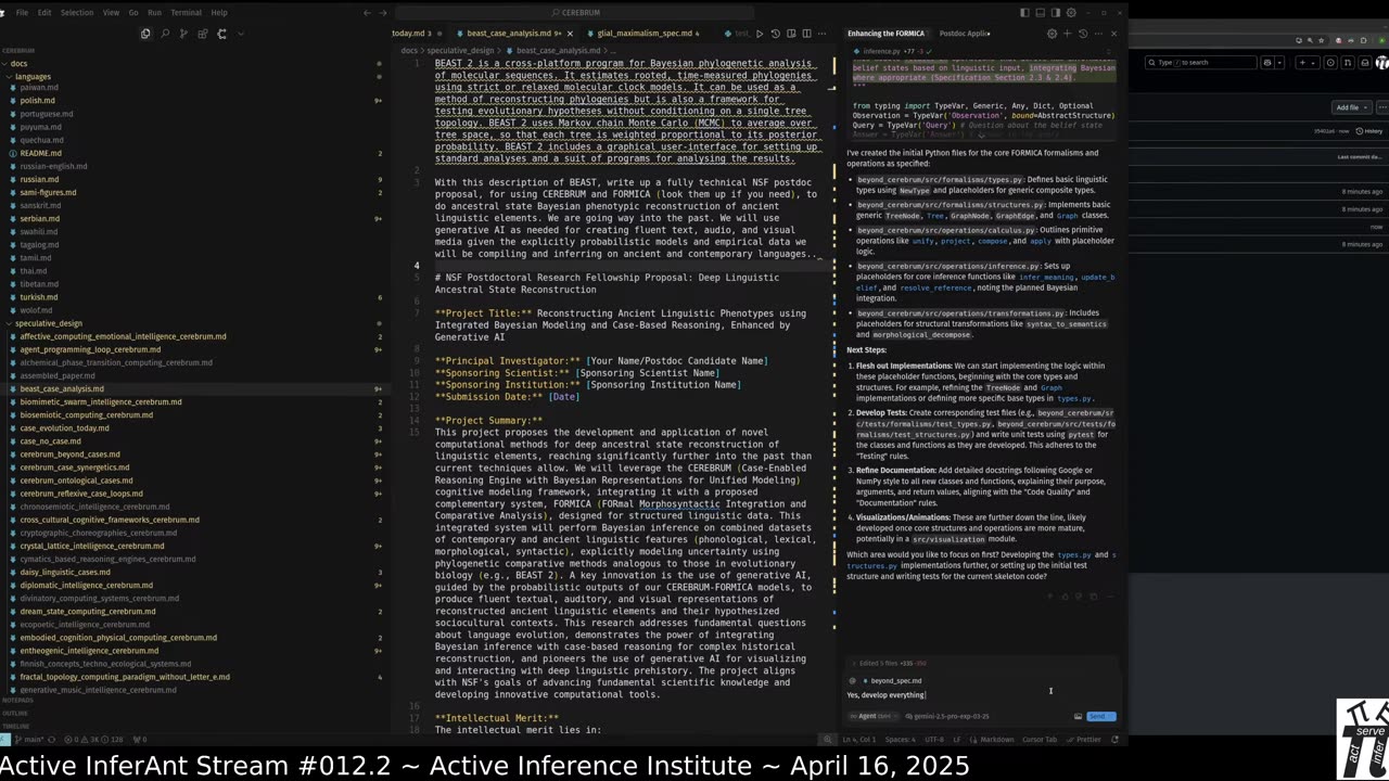 Active InferAnt Stream 012.2 ~ Case of the Evolving CEREBRUM: The Curious Language of the Incident