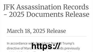 JFK Files Released | 03/18/25