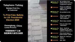 In December 2020 a Chinese Whistleblower Sent The Gateway Pundit Video, Photos of Alleged Chinese Counterfeit US Ballots