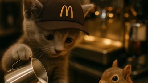 "Cats Cook & Eat Burger ☕🍔🐱 | Funny Coffee & Snack Feast!"
