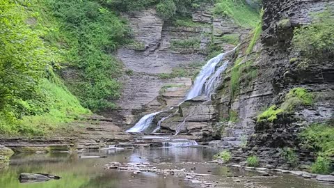 Treman State Park Rim Trail: Lower View of Lucifer Falls