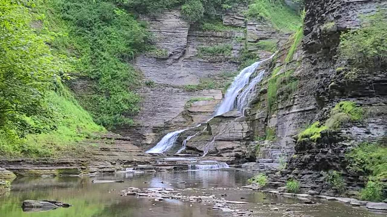 Treman State Park Rim Trail: Lower View of Lucifer Falls