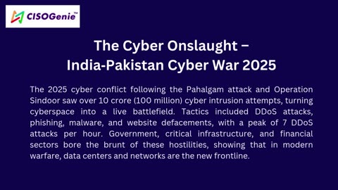 The 2025 India-Pakistan Cyber Conflict: Key Insights and Takeaways