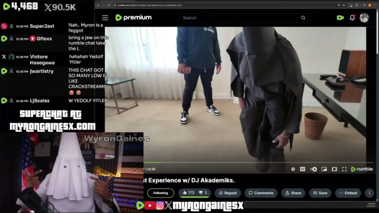 ♦️Myron pulls up in a whole outfit to watch the Ye